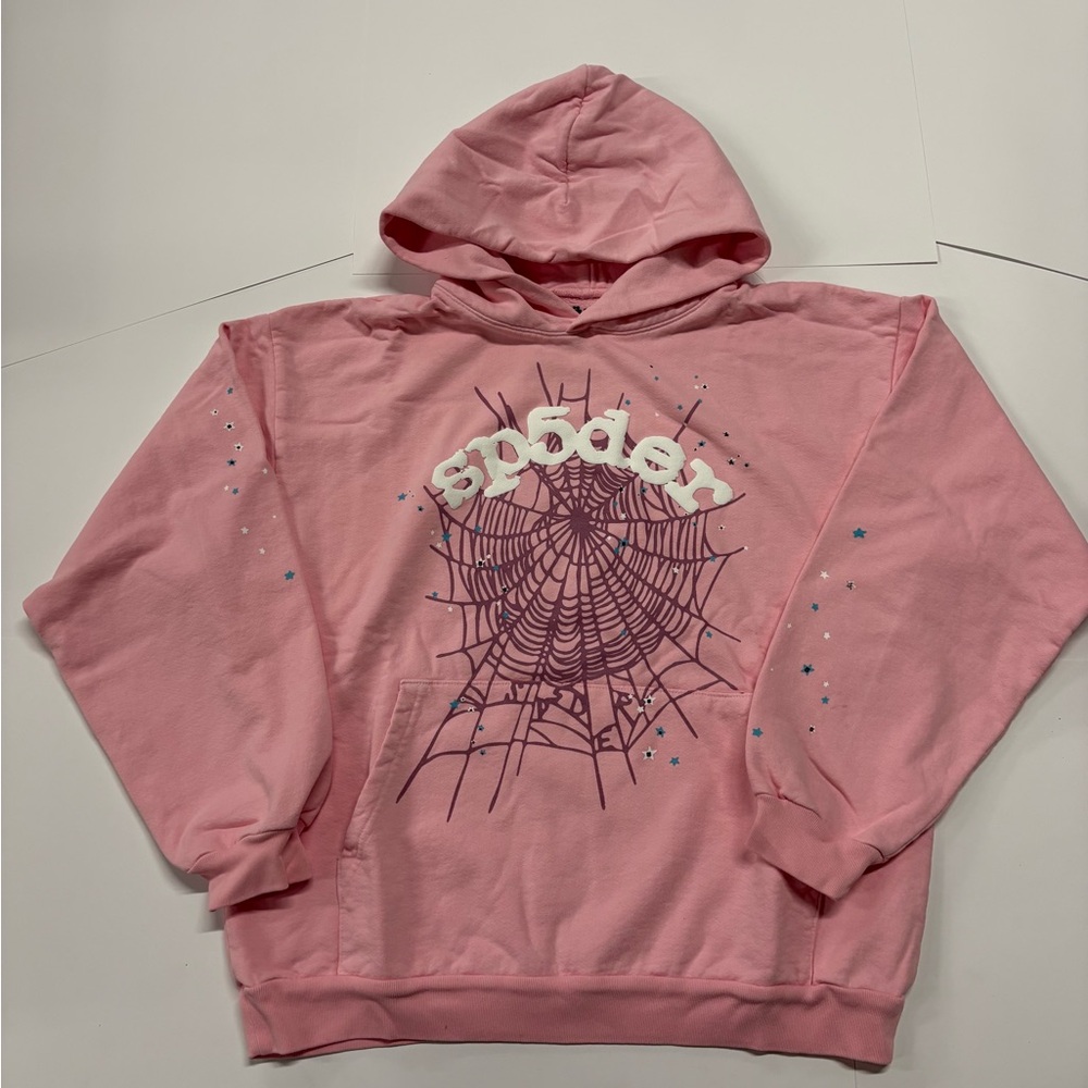 Pink Sp5der OG Web Hoodie